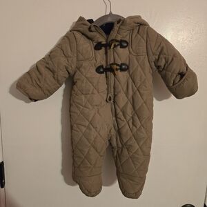 Perry Ellis Baby Boys' Quilted Fleece Lined Coveralls Size 0-3 Months